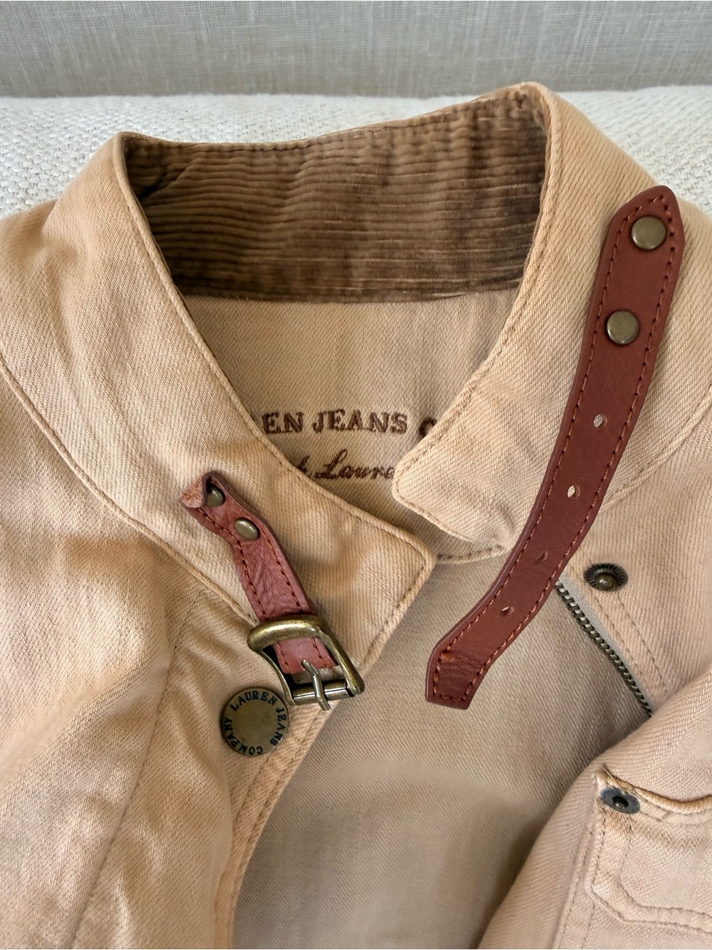 Ralph Lauren Tan Field Jacket with Leather-Trim Pockets - Picture 8 of 15